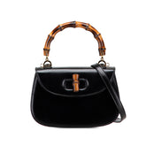 グッチ バンブー ハンドバッグ ショルダーバッグ 2WAY 00020460188 ブラック レザー レディース GUCCI 【中古】